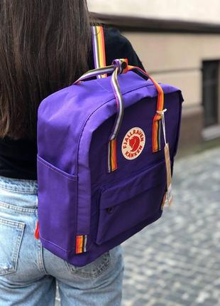 Рюкзак fjallraven kanken classic 16 l purple rainbow  / наложка bs5 фото