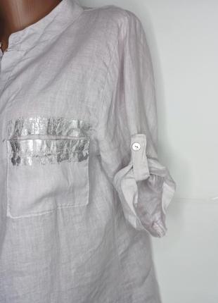 Рубашка лен удлиненная luella.4 фото