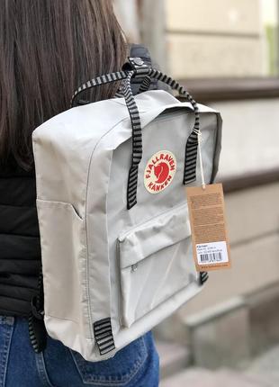 Рюкзак fjallraven kanken classic 16 l fog-striped   / наложка bs4 фото