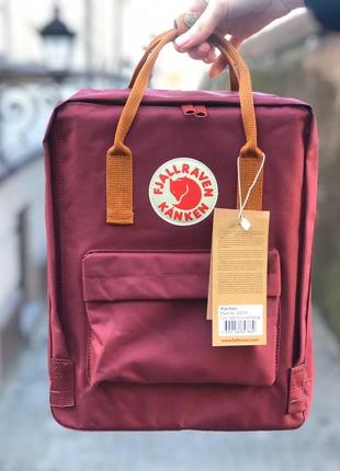 Рюкзак fjallraven kanken classic 16 l ox red-orange   / наложка bs1 фото