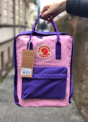 Рюкзак fjallraven kanken classic 16 l purple-light pink  / наложка bs