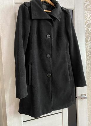 Чорне драпове пальто2 фото
