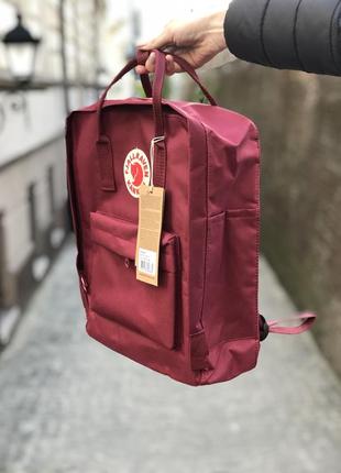 Рюкзак fjallraven kanken classic 16 l  ox red / наложка bs3 фото