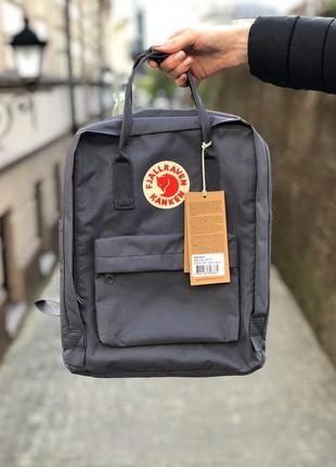 Рюкзак fjallraven kanken classic 16 l dark-grey / наложка bs