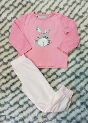 Теплая комбинированная пижама для девочки