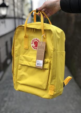 Рюкзак fjallraven kanken classic 16 l  warm yellow / наложка bs2 фото