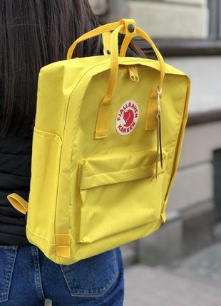 Рюкзак fjallraven kanken classic 16 l  warm yellow / наложка bs4 фото