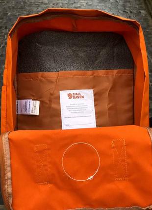 Рюкзак fjallraven kanken classic 16 l burnt orange / наложка bs4 фото