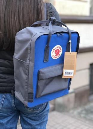 Рюкзак fjallraven kanken classic 16 l blue lake-graphite / наложка bs5 фото