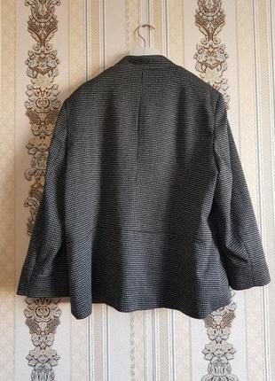 Стильный большой пиджак, чёрный с серым пиджак, жакет8 фото