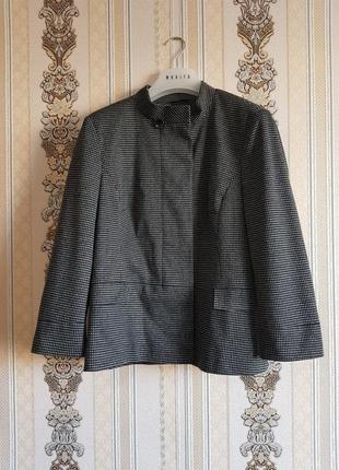 Стильный большой пиджак, чёрный с серым пиджак, жакет2 фото
