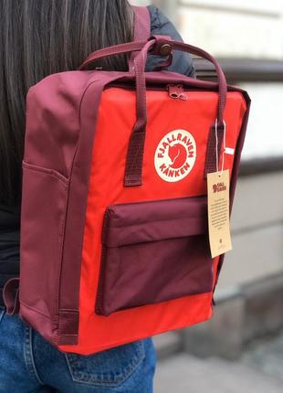 Рюкзак fjallraven kanken classic 16 l ox red/ red / наложка bs3 фото