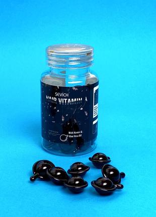 Вітаміни в капсулах для темного волосся (олія) - sevich к. 150911 фото