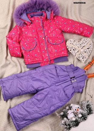 Костюм детский для девочки куртка , штаны , полукомбинезон демисезонный , осень , зима ,зимний1 фото