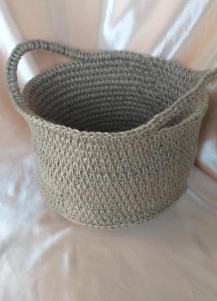 Органайзер корзина из джута кошик екокошик джут