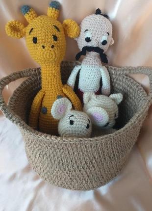 Органайзер корзина из джута кошик екокошик джут