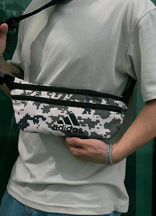 Поясная сумка бананка adidas пиксель haki