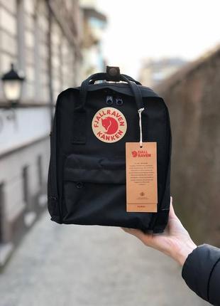 Рюкзак fjallraven kanken mini 7 l black / наложка bs