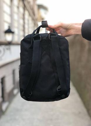 Рюкзак fjallraven kanken mini 7 l black / наложка bs3 фото