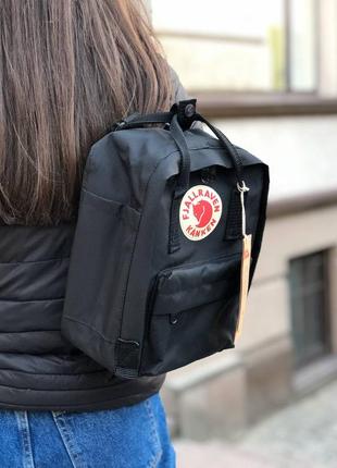 Рюкзак fjallraven kanken mini 7 l black / наложка bs4 фото