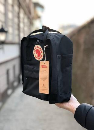 Рюкзак fjallraven kanken mini 7 l black / наложка bs3 фото