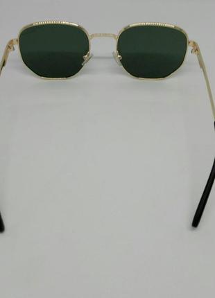 Carrera стильные мужские солнцезащитные очки серо зелёные в золотом металле4 фото