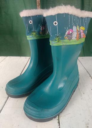 Чобітки гумові з утеплювачем дитячі розмір 33