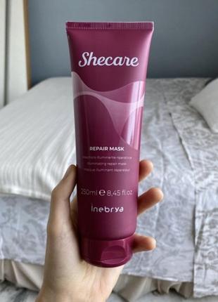 Восстанавливающая маска для волос inebrya ice cream shecare reconstructor mask
