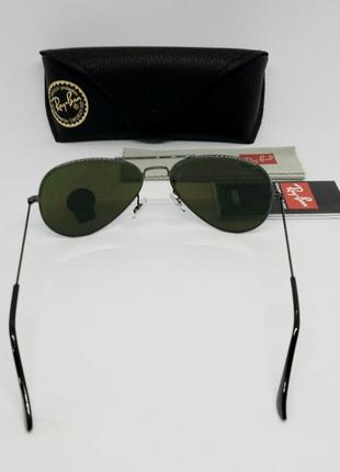 Ray ban aviator очки капли солнцезащитные унисекс голубые зеркальные линзы стекло6 фото