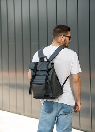 Чоловічий рюкзак рол sambag rolltop zard - графітовий3 фото