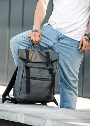 Чоловічий рюкзак рол sambag rolltop zard - графітовий2 фото