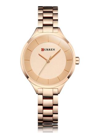 Жіночий годинник металевий curren blanche рожеве золото/рожевий (z044)