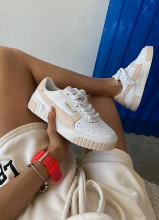 Puma cali white pink, жіночі кросівки пума, кросівки пума калію жіночі