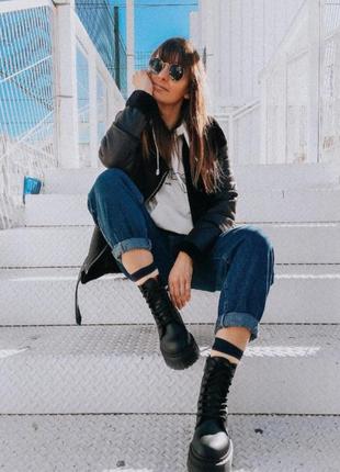 Ботинки оригинал dr. martens vegan jadon 2 mono platform w 25310001 платформа жадон original3 фото