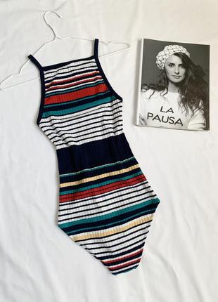 Боді, боди, майка, топ, в смужку, в полоску, в рубчик, stradivarius