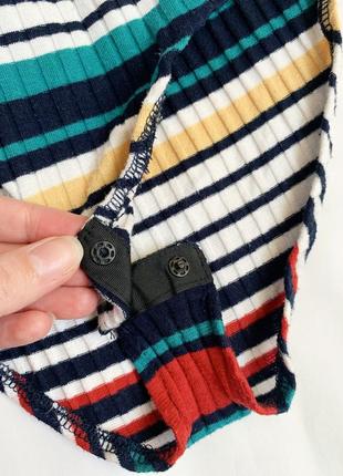 Боді, боди, майка, топ, в смужку, в полоску, в рубчик, stradivarius