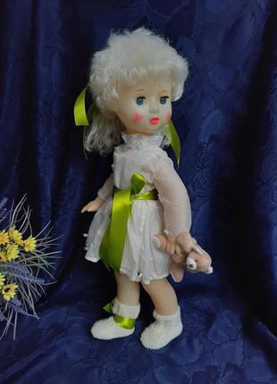 1970-е! оля кукла ссср казанская фабрика игрушки редкая синеглазая блондинка большая кукла на резинках колкий пластик винтаж