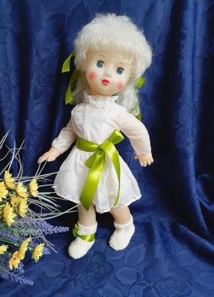 1970-е! оля кукла ссср казанская фабрика игрушки редкая синеглазая блондинка большая кукла на резинках колкий пластик винтаж4 фото
