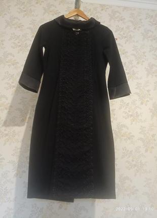 Распродажа! черное вечернее нарядное женственное платье-футляр тенсель (лиоцелл)6 фото