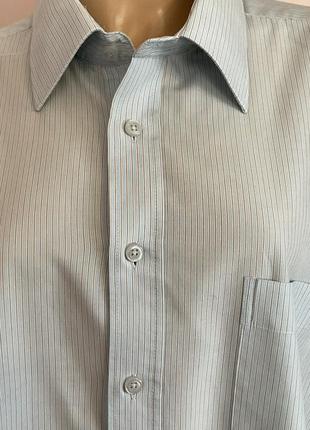 Італійська фірмова чоловіча рубашка з коротким рукавом /46/ xxl/ brend atelier romeo2 фото