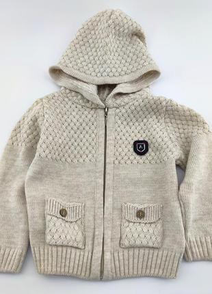 Детский свитер 1, 2, 3 года турция теплый для мальчиков бежевый (фдм39)