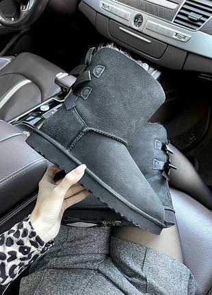 Угги bailey bow ii black 3