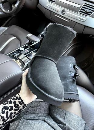 Угги bailey bow ii black 10