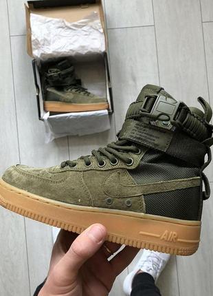 Жіночі кросівки nike special fled air force 1 green