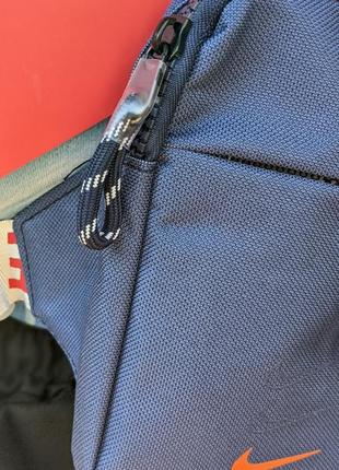 Месенджер синій nike big swoosh/барсетка чоловіча для спорту/барсетка мужская через плече/сумка жіноча/бананка/найк4 фото