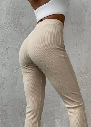 350 грн🫶🏻кльош штани рубчик жіночі лосини лосіни брюки5 фото