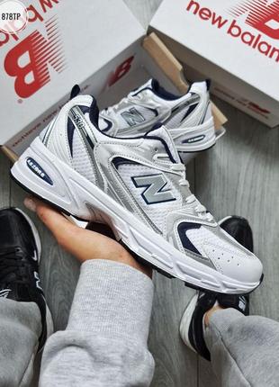 Чоловічі кросівки new balance 530 white silver blue білі / мужские кроссовки new balance 530 белые