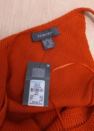 Укорочений ажурний в'язаний топ майка primark (s/36)6 фото