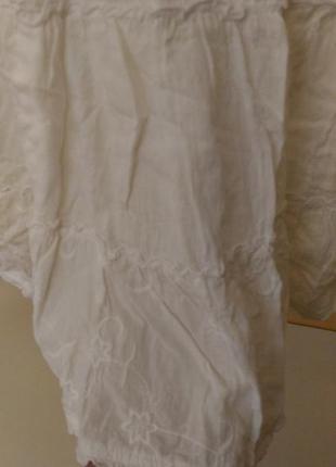 Воздушная юбка с вышивкой белым по белому2 фото