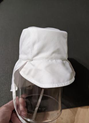 Класна кепка- панамка бейсболка з захистом шиї 0-6 міс2 фото